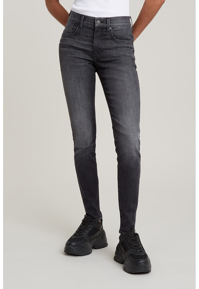 RAW - Blugi skinny cu talie inalta Lhana