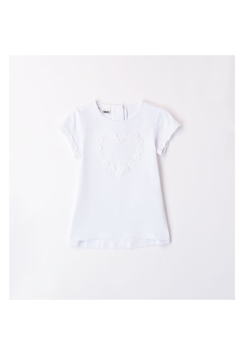 Tricou oversize cu imprimeu pentru fete - 4.8743 - Alb - Alb