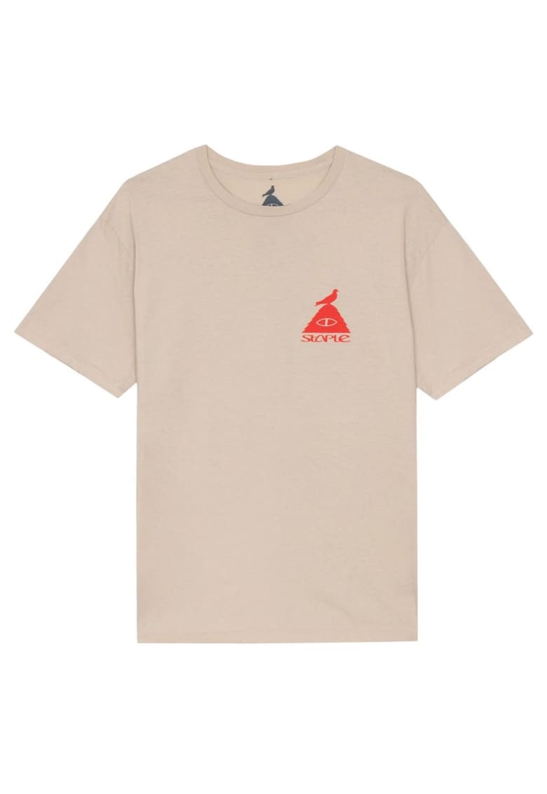 Tricou bej din bumbac pentru barbati