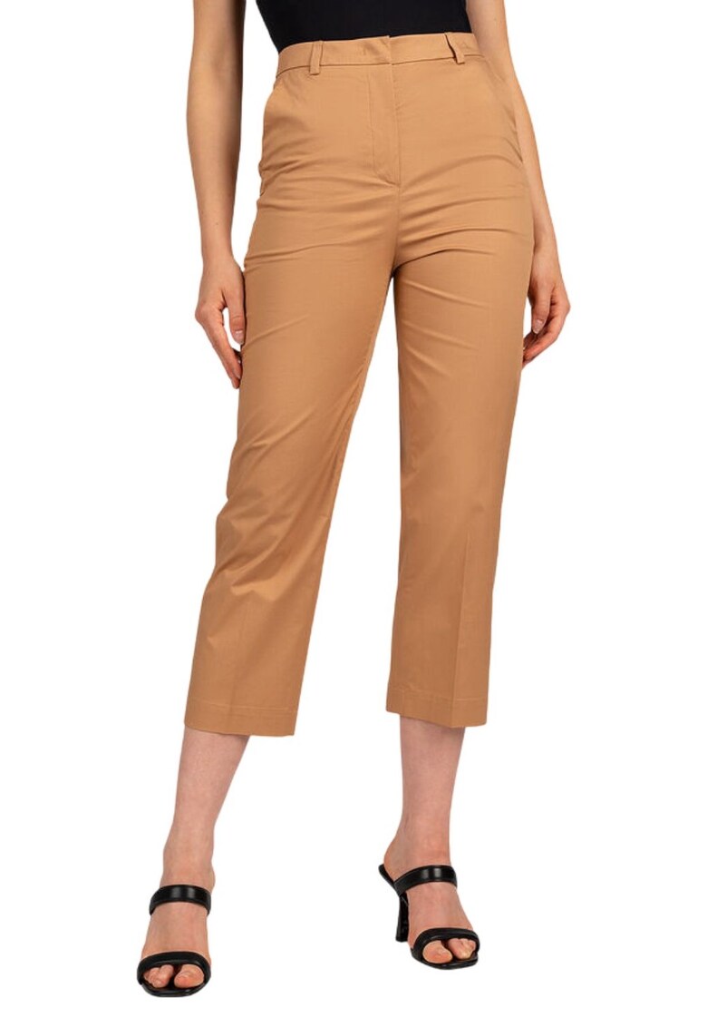 Pantaloni dama - Bumbac/Elastan - Maro -