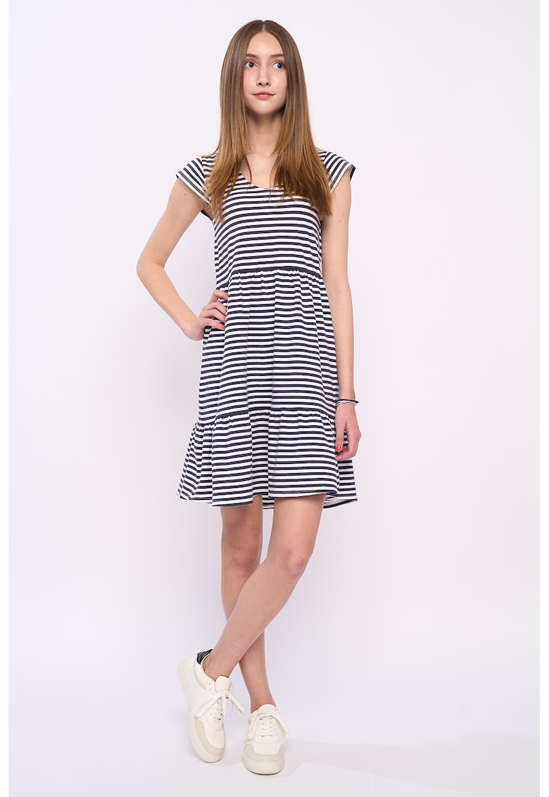 Rochie in dungi cu decolteu in V