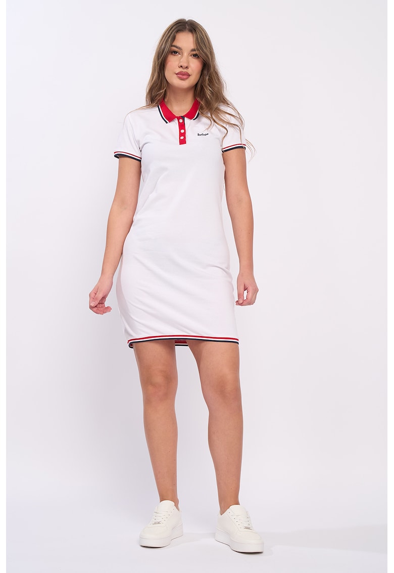 Rochie polo cu detalii contrastante