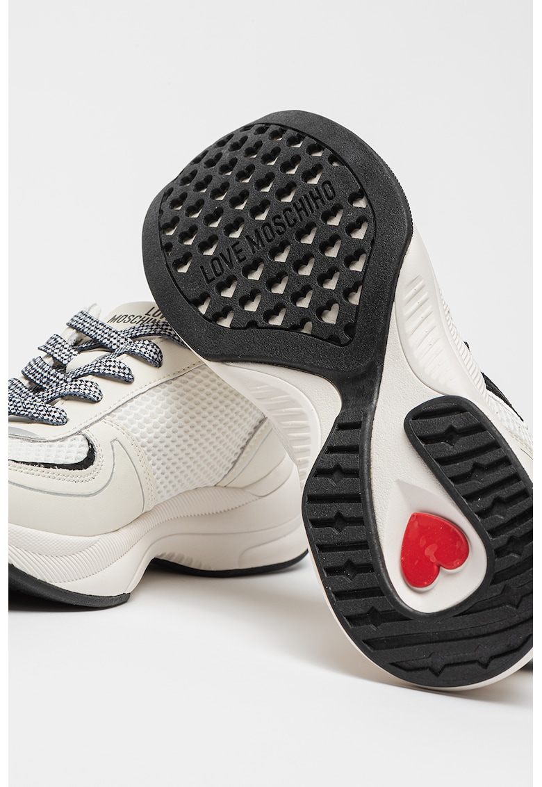 Pantofi sport de piele si material textil