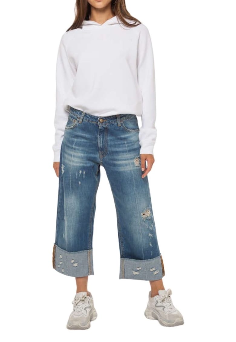 Blugi dama - Bumbac - Albastru -