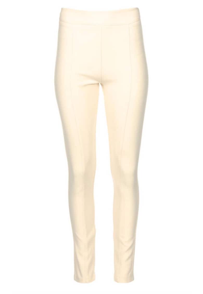 Pantaloni dama - Poliester/Rayon/Elastan - Ecru -