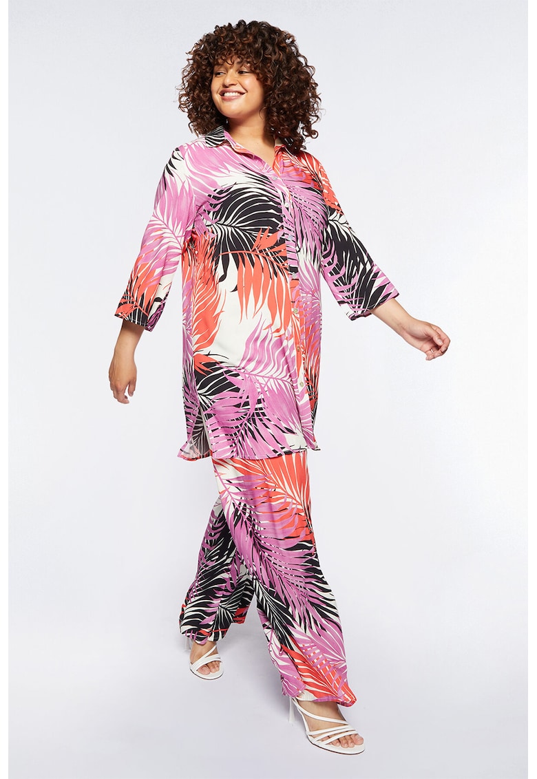 Rochie-camasa cu model tropical