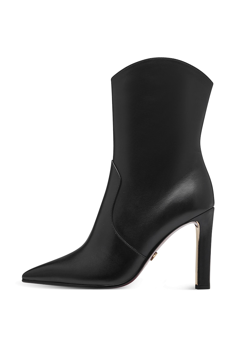 Ghete de piele cu varf ascutit - Negru