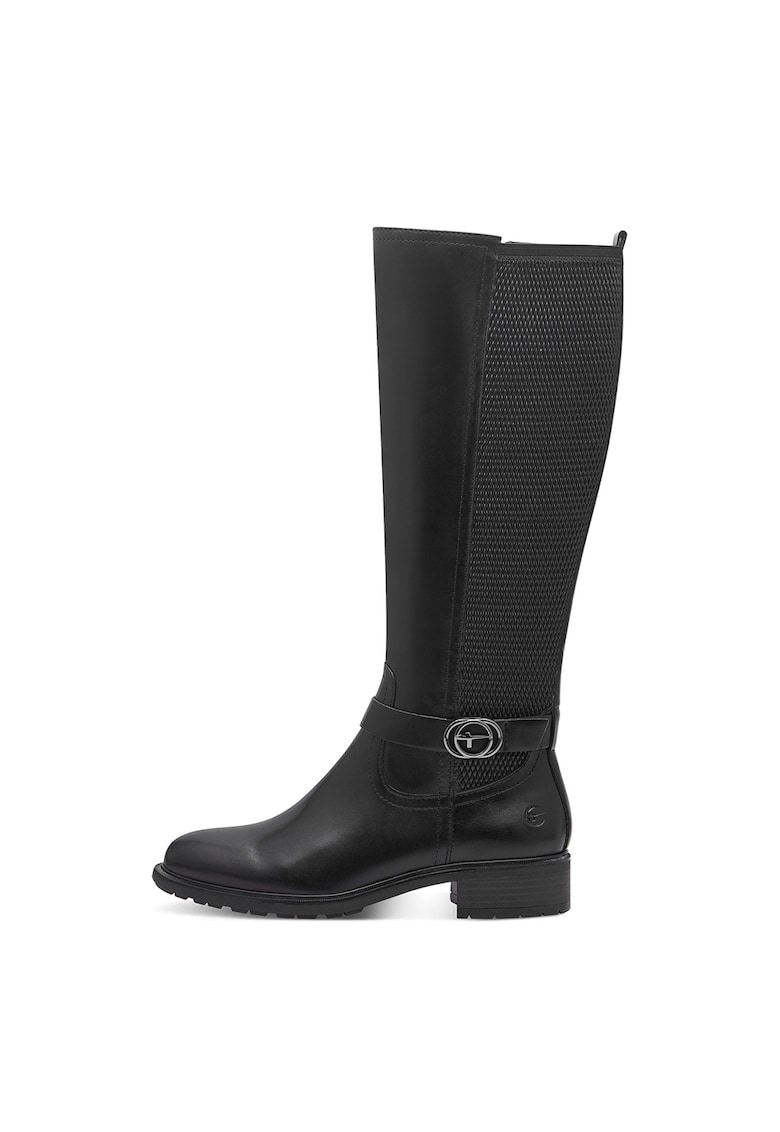 Cizme medii cu toc masiv