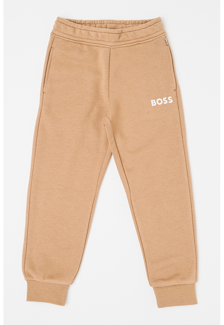 Pantaloni de trening cu croiala conica si buzunare laterale