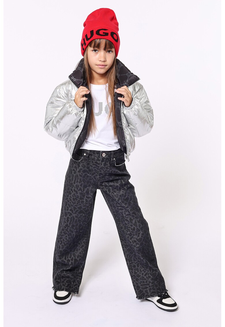 Tricou de bumbac cu decolteu la baza gatului - Alb