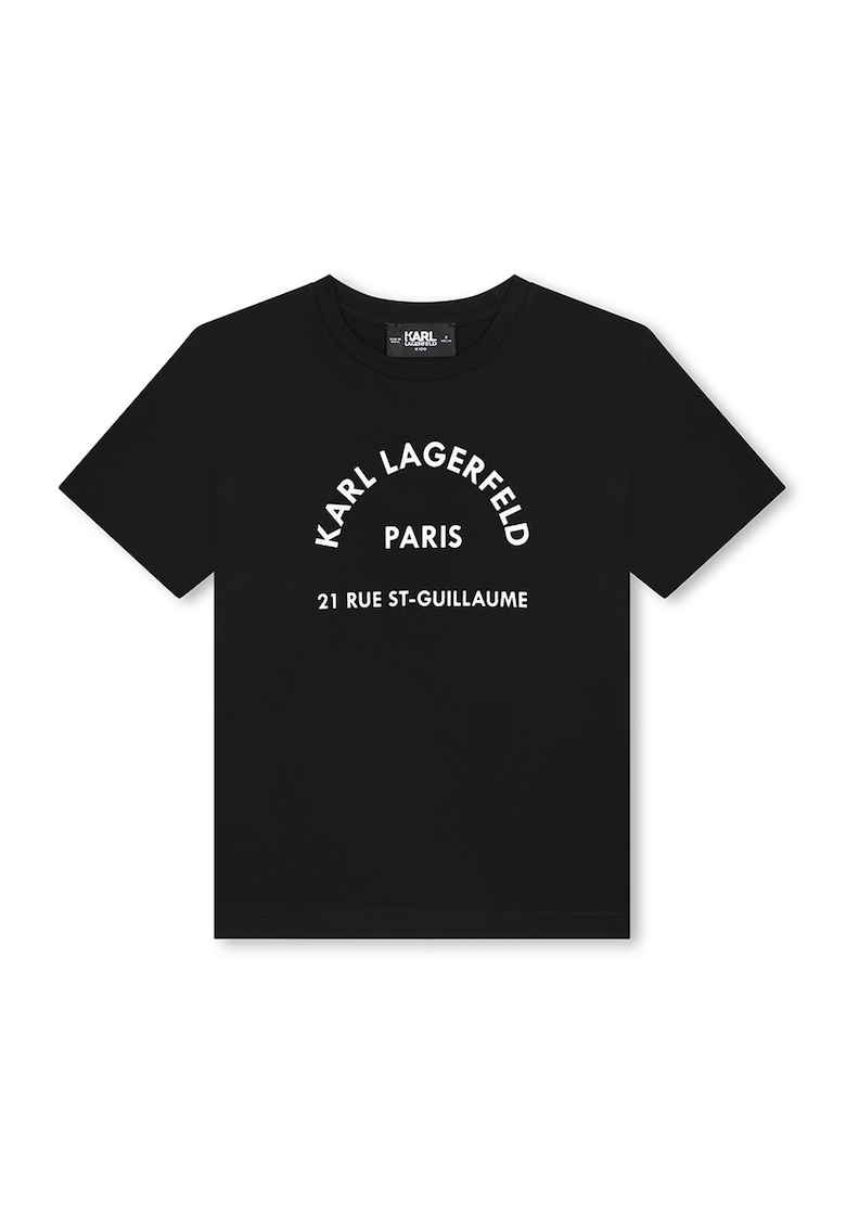 Tricou cu decolteu la baza gatului si logo Tricou cu decolteu la baza gatului si logo