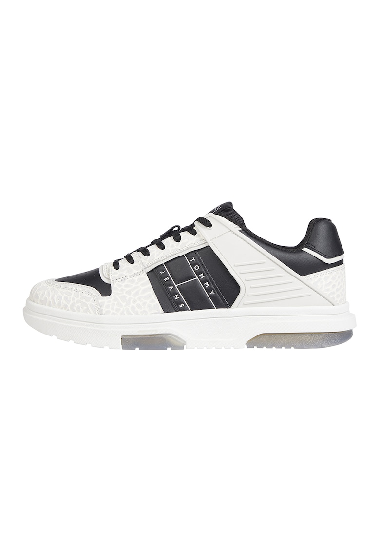 Pantofi sport de piele cu garnitura din material sintetic