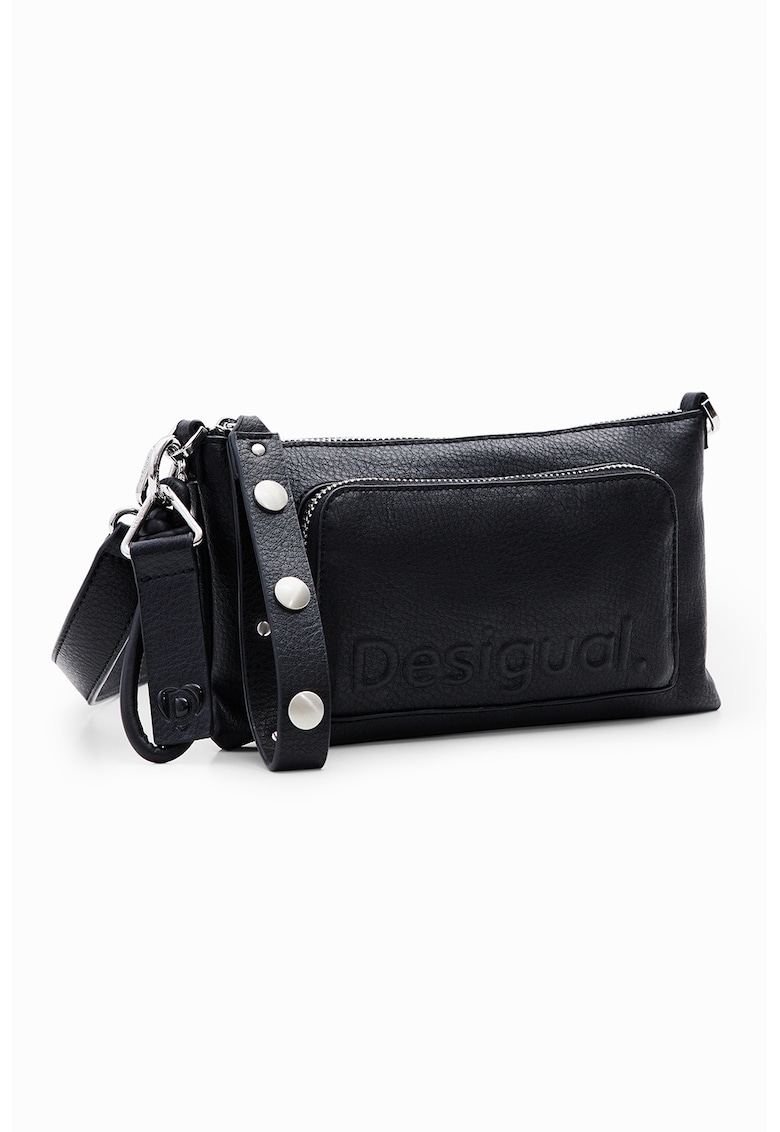 Geanta crossbody de piele ecologica cu buzunar frontal