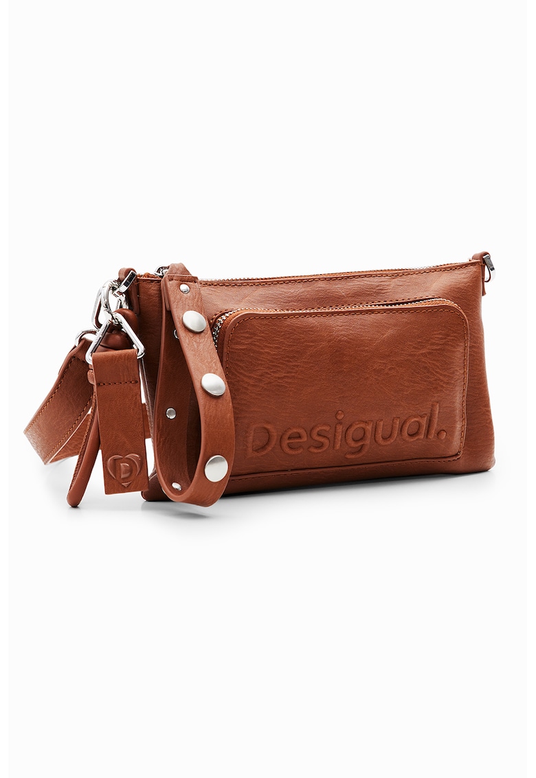 Geanta crossbody de piele ecologica cu buzunar frontal