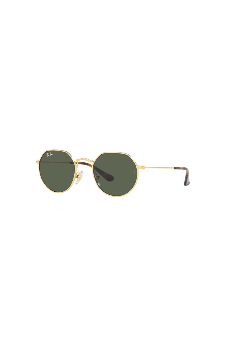 Ochelari de soare rotunzi cu rama metalica Jack - Auriu/Maro