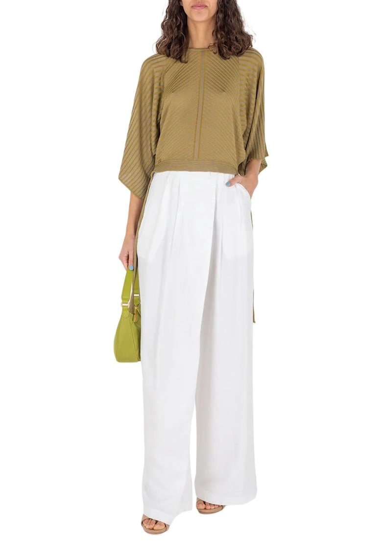 Pantaloni dama - Viscoza/Elastan - Alb - Alb