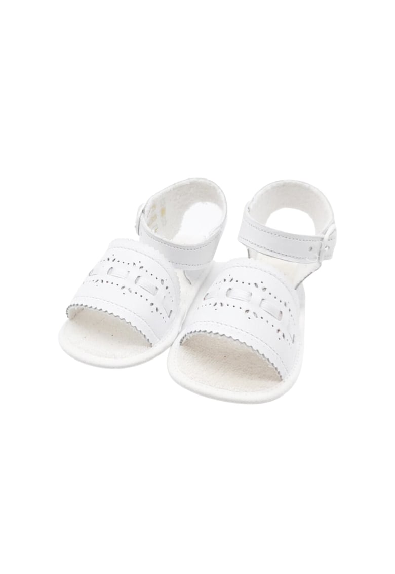 Sandale fetite cu perforatii -  albe - 50605-010 - 20 - Alb