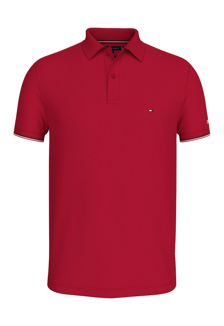 Tricou polo slim fit din amestec de bumbac organic