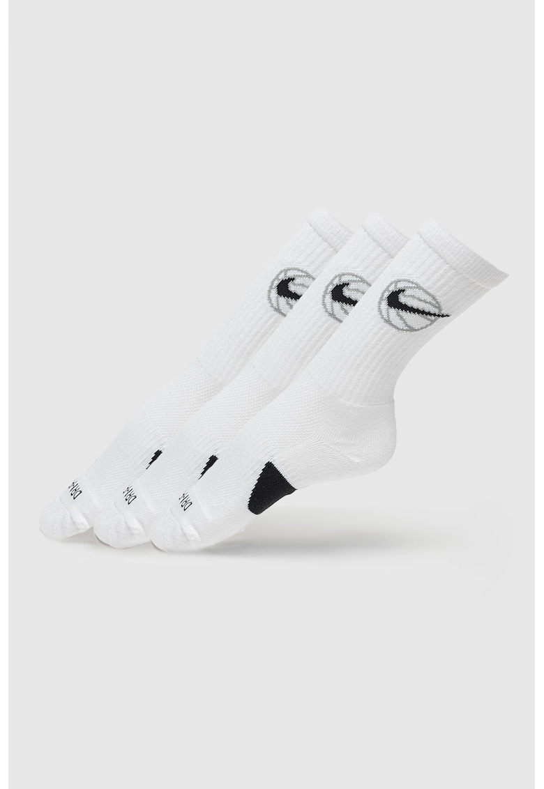 Set de sosete lungi unisex cu tehnologie Dri-Fit - pentru baschet - 3 perechi