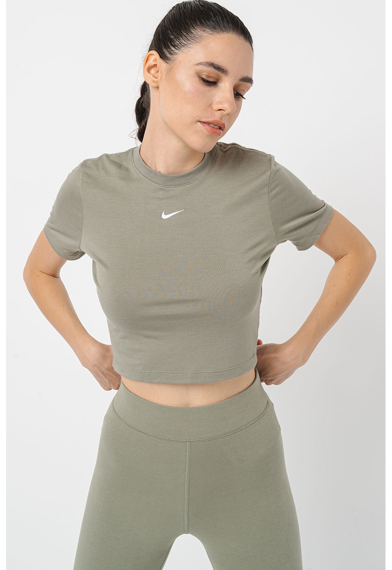 Tricou crop din amestec de modal