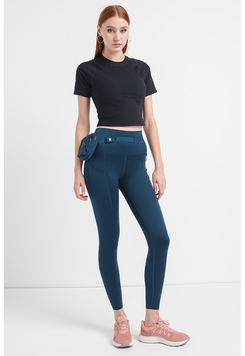 Colanti crop cu tehnologie Dri Fit pentru alergare Trailg
