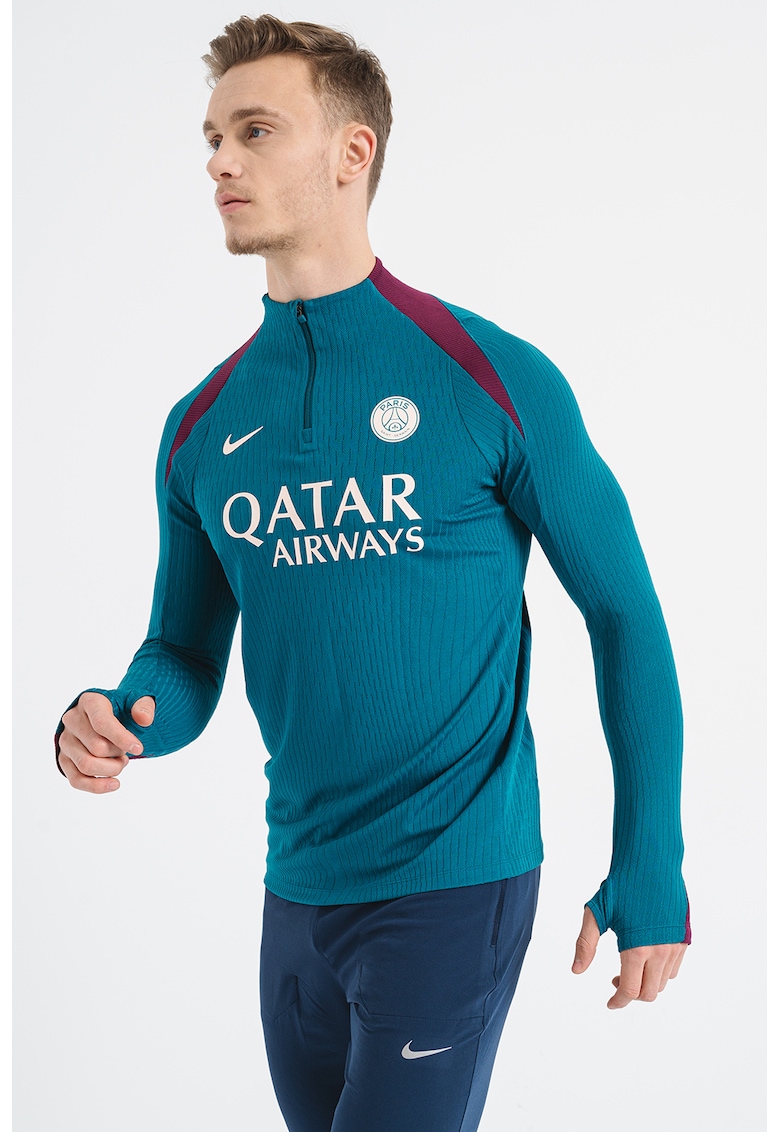 Bluza cu logo si fermoar scurt pentru fotbal