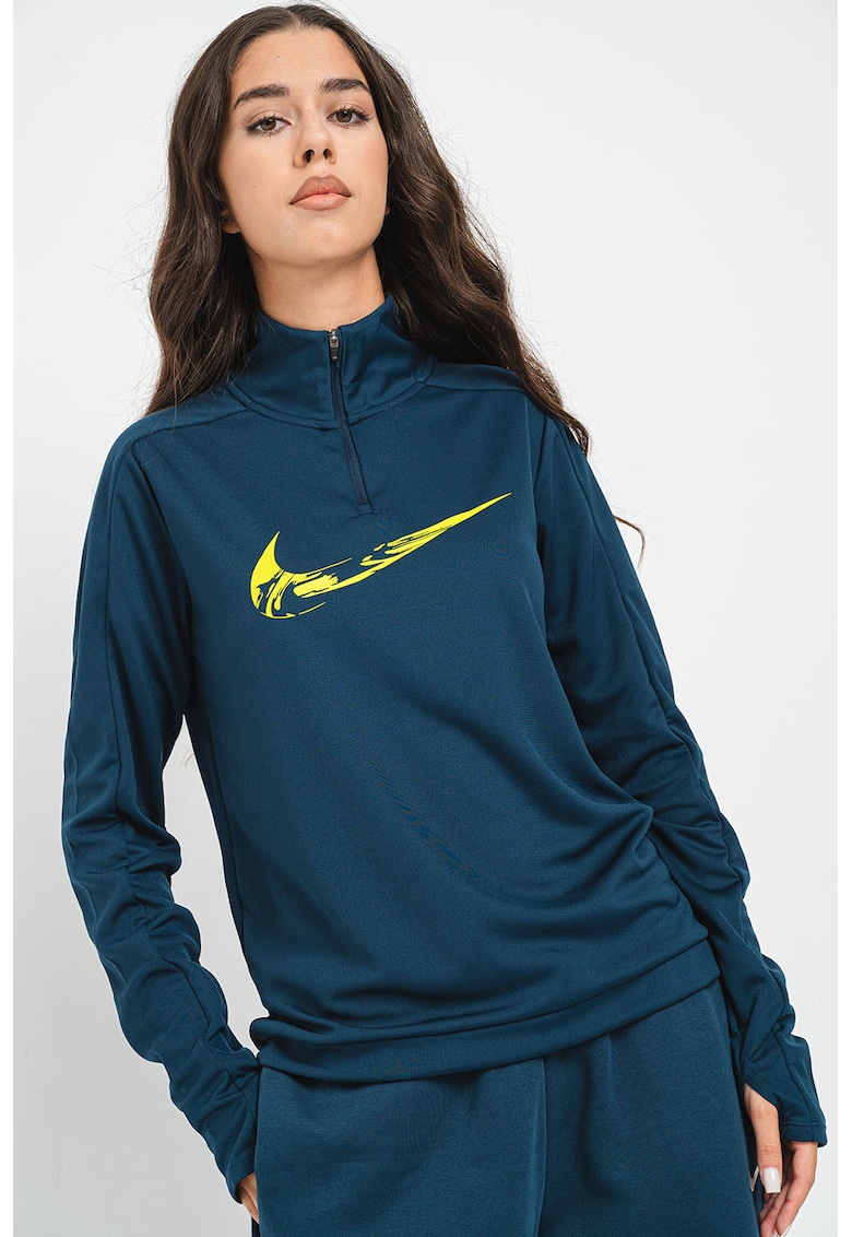 Bluza de trening cu tehnologie Dri-FIT si fenta cu fermoar - pentru alergare Swoosh