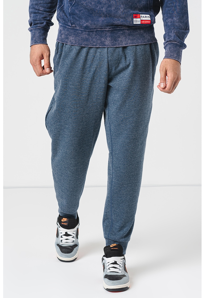 Pantaloni din amestec de bumbac - pentru antrenament - Albastru melange