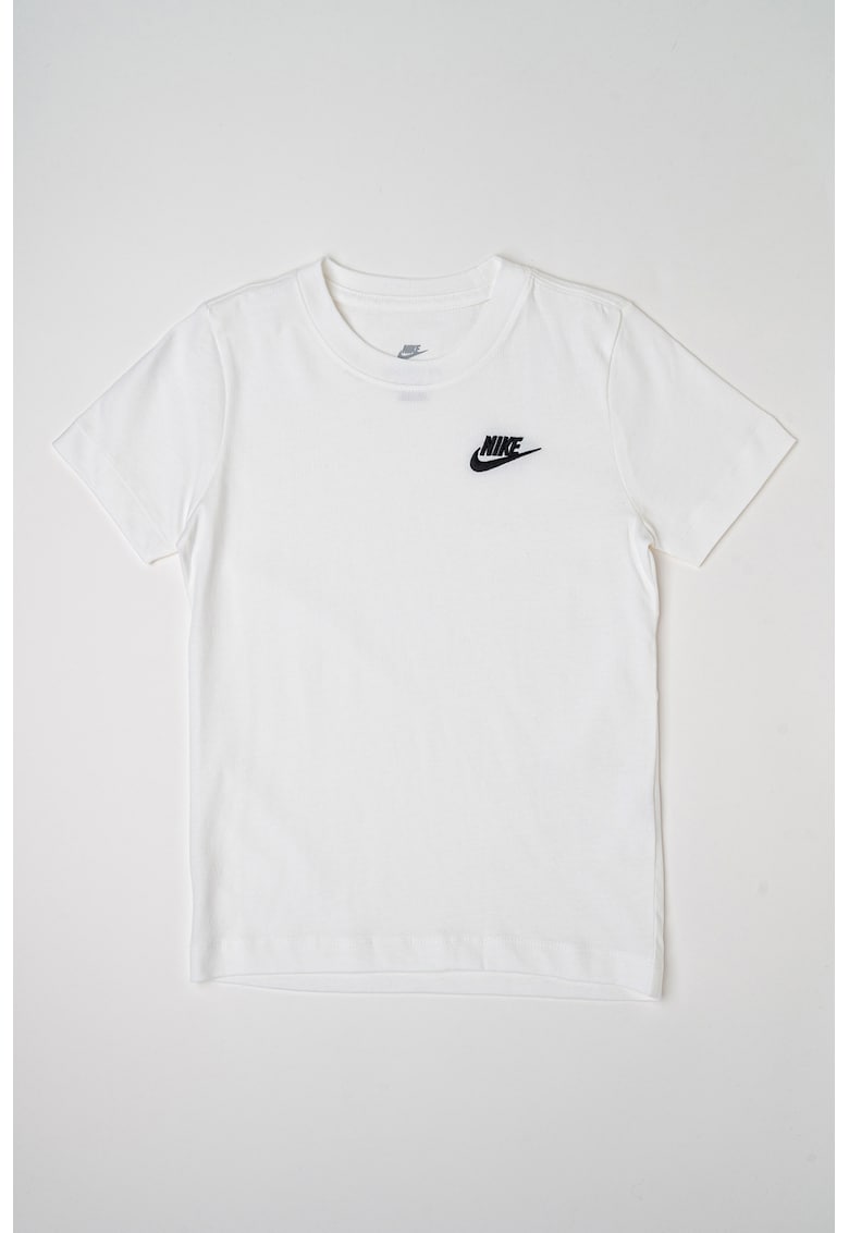 Tricou din bumbac cu decolteu la baza gatului Futura