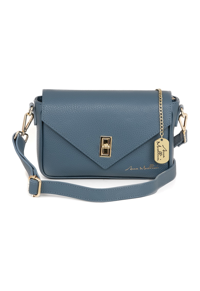 Geanta crossbody din piele cu accesoriu logo