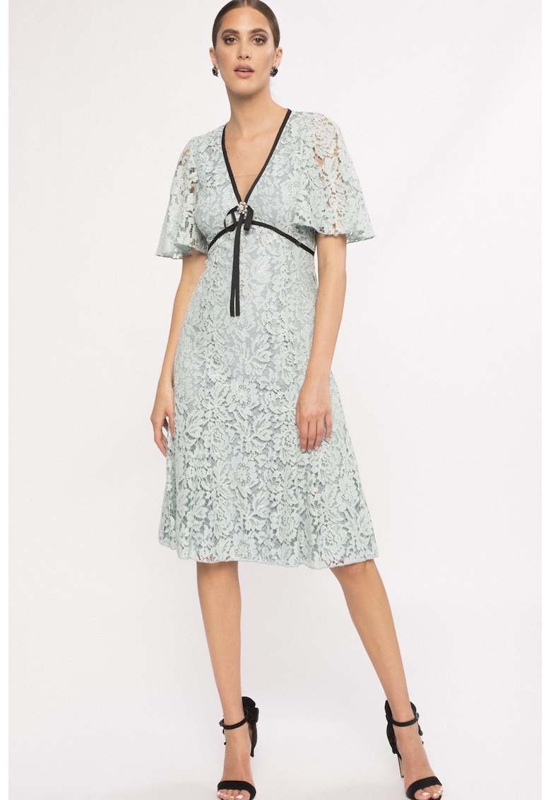 Rochie midi cu decolteu in V