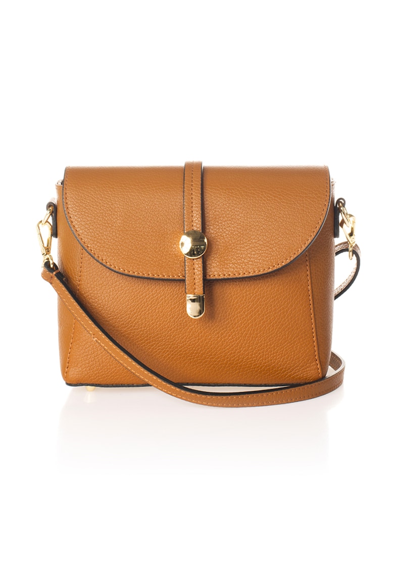 Geanta crossbody de piele - Caramel