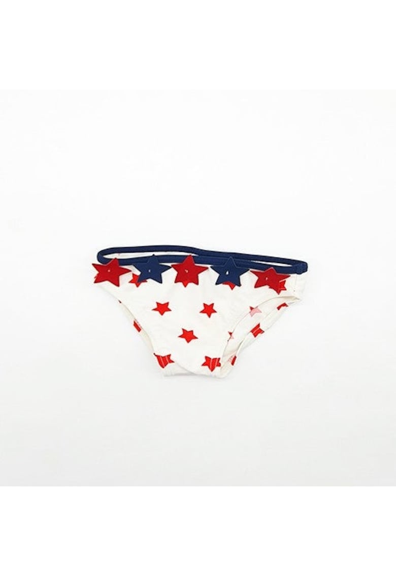 Slip de baie cu stelute -  fetite -82219 - Alb -