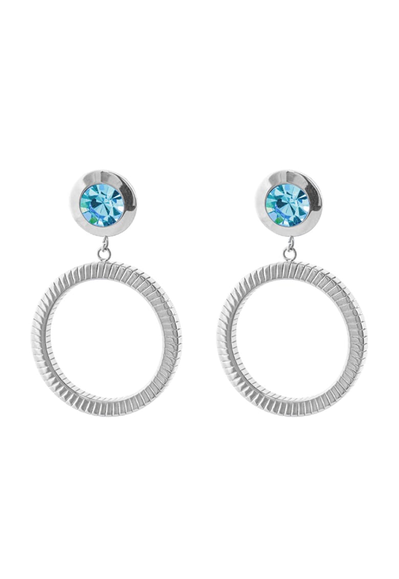 Cercei din otel inoxidabil decorati cu zirconia