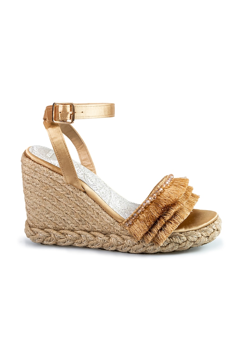 Sandale-espadrile cu talpa wedge