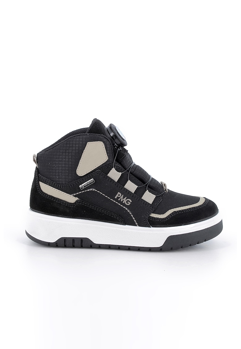 Pantofi sport mid-high cu garnituri de piele intoarsa