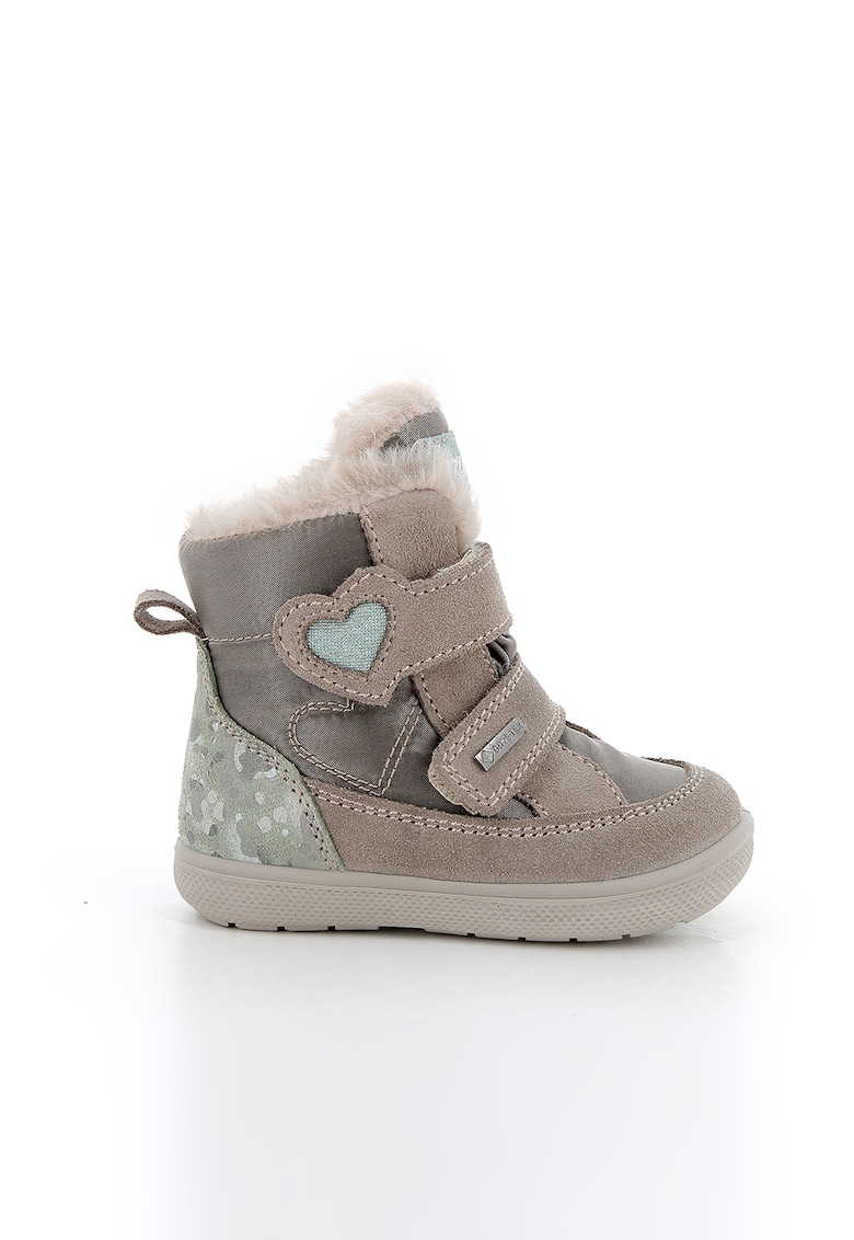 Ghete cu velcro si garnituri de piele intoarsa