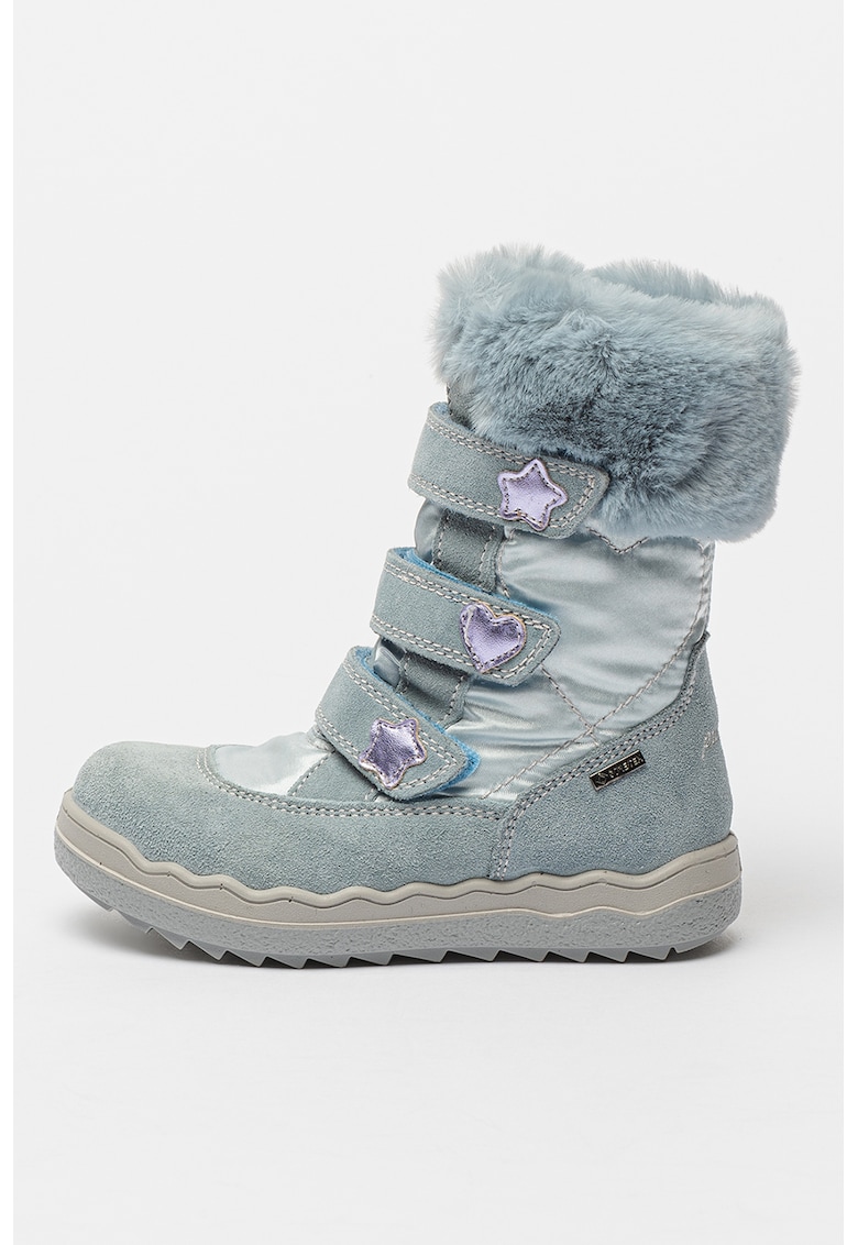 Cizme mid-calf cu velcro si garnituri de lana