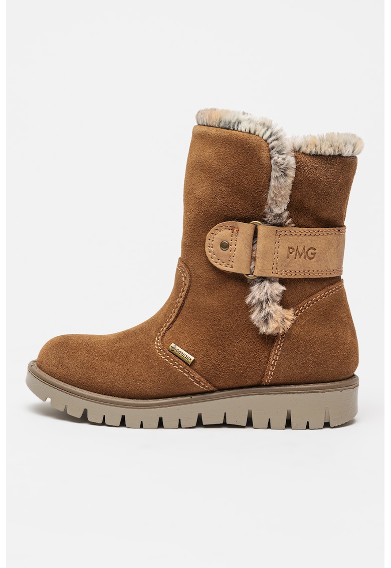 Cizme din piele intoarsa cu fermoar