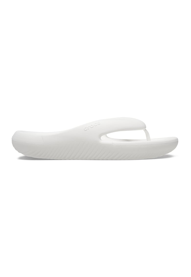 Papuci flip-flop unisex cu model uni Mellow - Alb