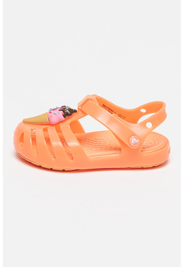 Sandale cu model grafic Isabella - Bej/Portocaliu neon/Roz