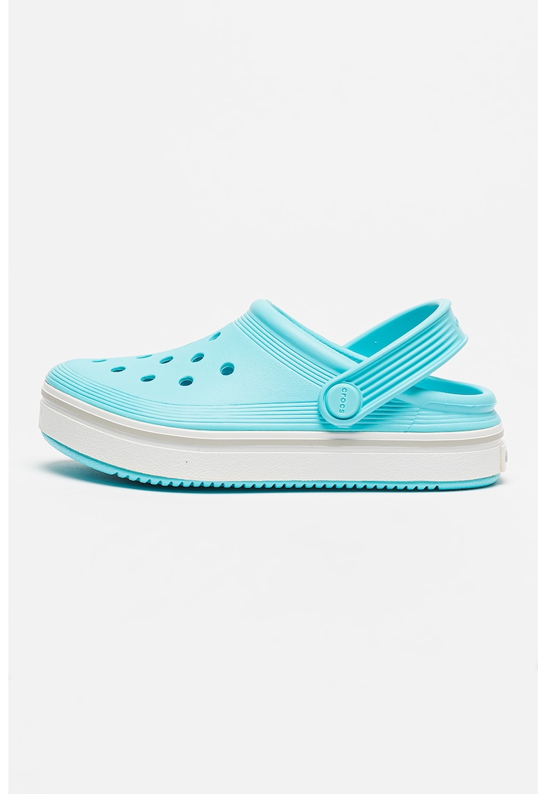 Saboti slingback cu perforatii Off Court - Albastru aquamarin