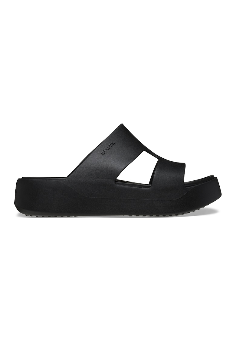 Papuci cu platforma cu logo - Negru - Crocs - imagine 1
