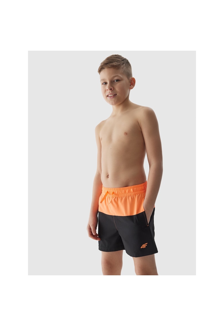 Costum de baie copii - Sintetic - Negru/Portocaliu - Negru/Portocaliu