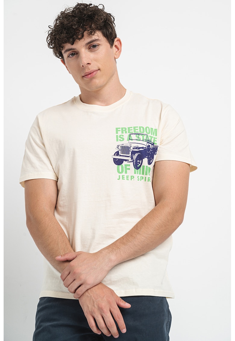 Tricou de bumbac cu imprimeu grafic