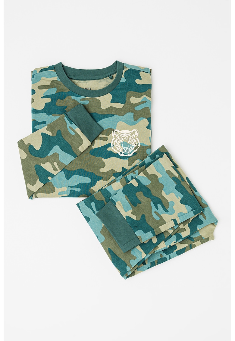 Pijama cu imprimeu camuflaj