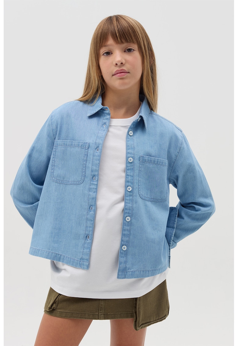 Camasa din denim cu buzunare aplicate Camasa din denim cu buzunare aplicate