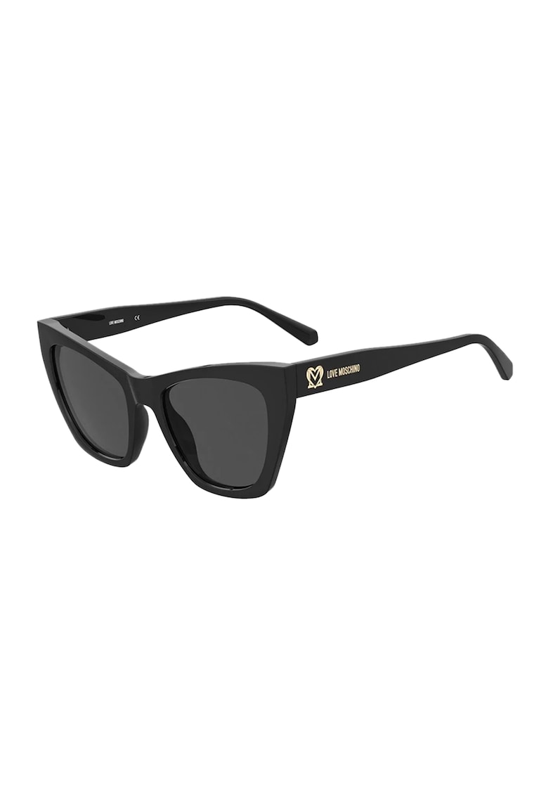 Love Moschino Ochelari de soare cat-eye cu lentile uni - Negru