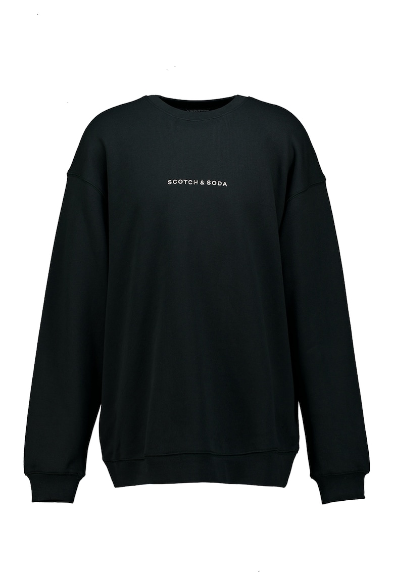 Bluza de trening din bumbac - cu decolteu la baza gatului