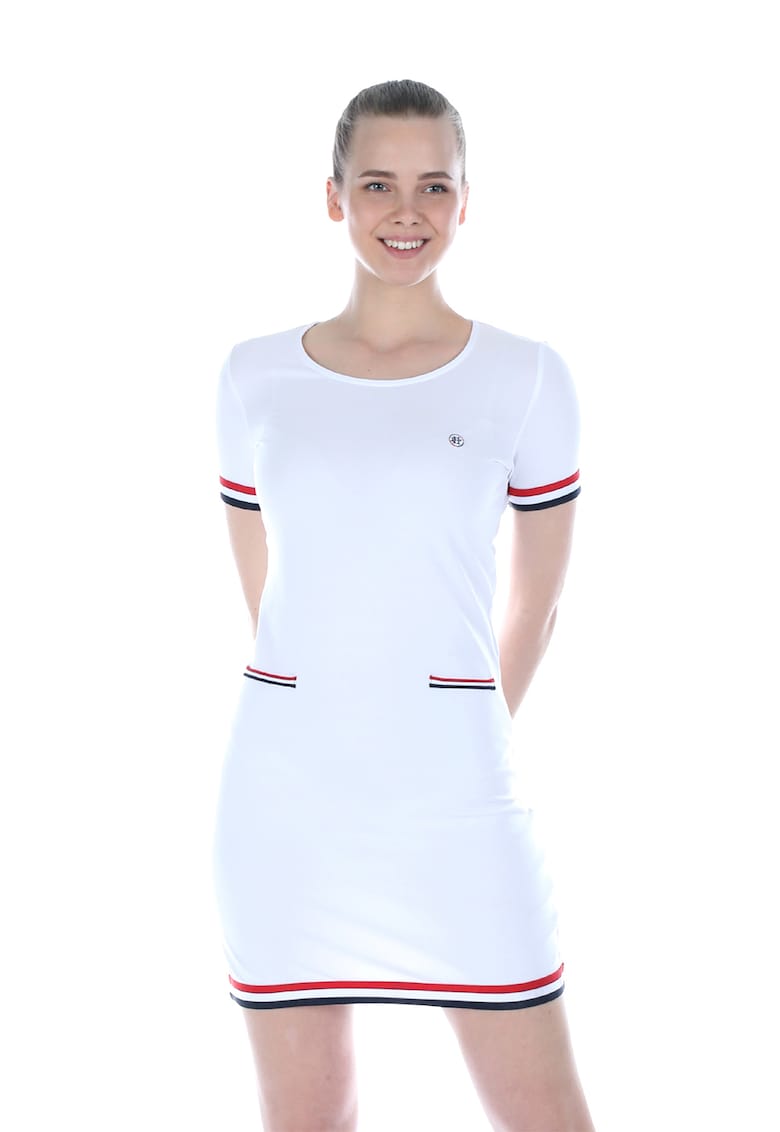 Rochie mini cu dungi contrastante